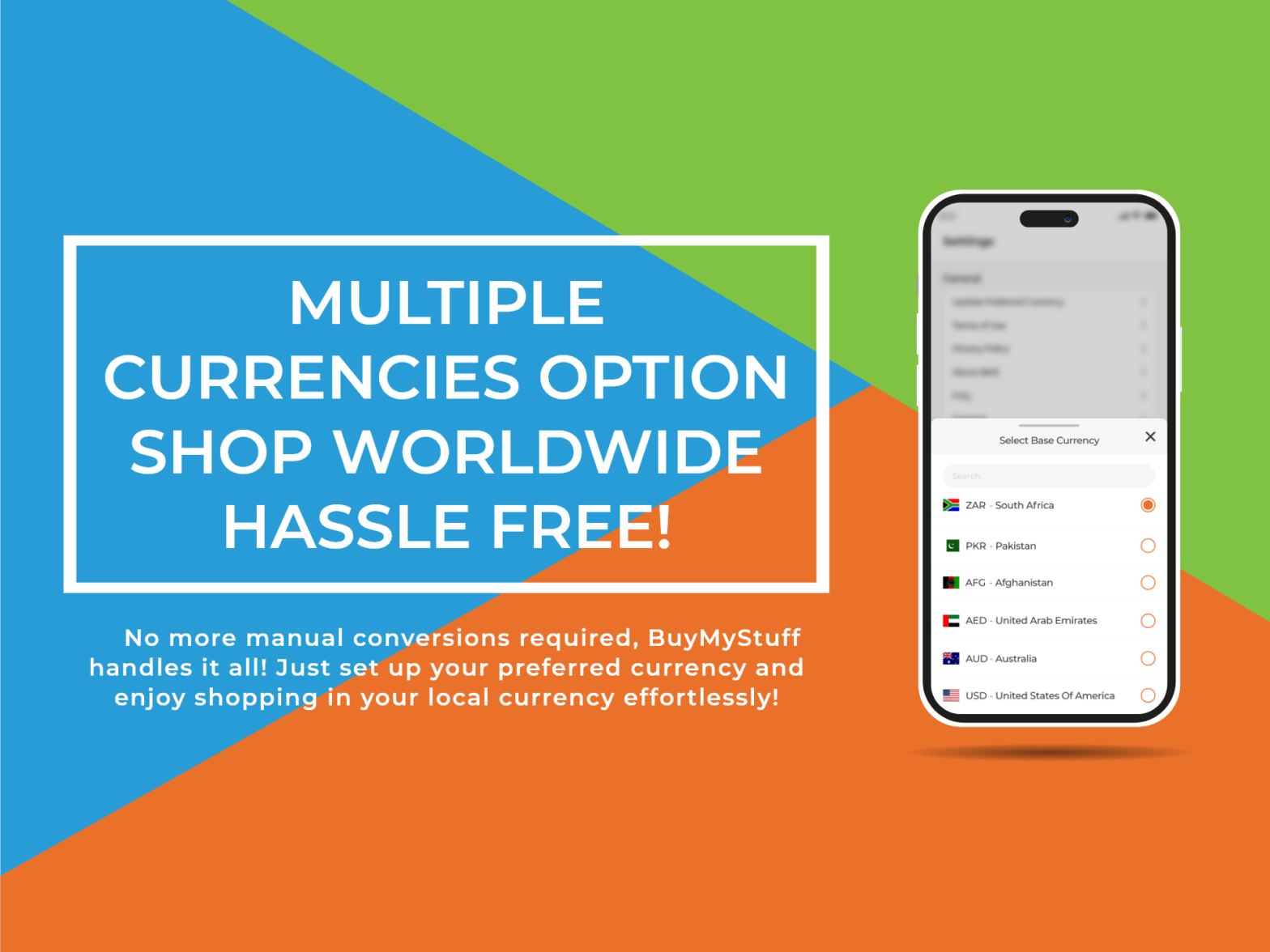 Shop All your favorite from anywhere in the world with the latest feature of Multiple Currency Options in One-Stop Shopping APP.